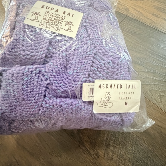 Lilac purple crochet mermaid tail wearable blanket mermaid sleeping bag medium - Picture 7 of 7